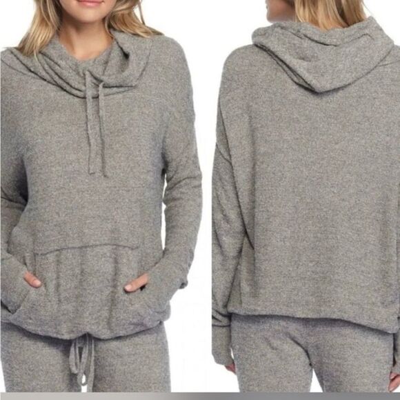 Barefoot Dreams Women’s CozyChic Lite Pebble Beach Pullover Hoodie. Large EUC - Picture 1 of 6